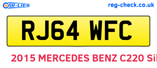 RJ64WFC are the vehicle registration plates.