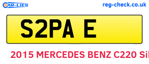 S2PAE are the vehicle registration plates.