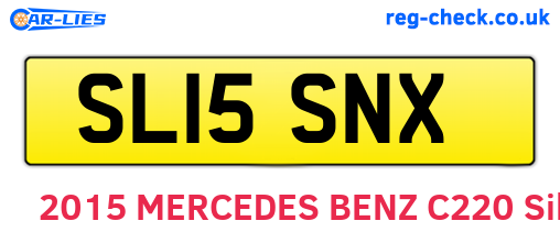 SL15SNX are the vehicle registration plates.
