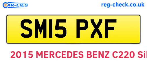 SM15PXF are the vehicle registration plates.