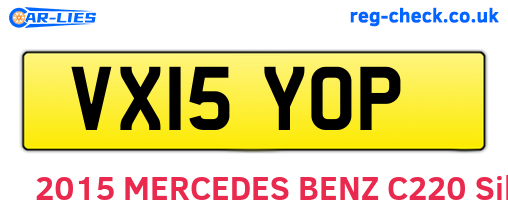 VX15YOP are the vehicle registration plates.