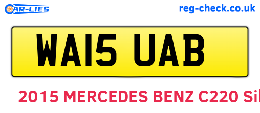 WA15UAB are the vehicle registration plates.