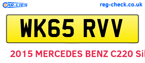 WK65RVV are the vehicle registration plates.
