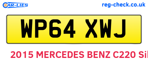 WP64XWJ are the vehicle registration plates.