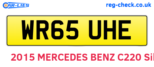 WR65UHE are the vehicle registration plates.