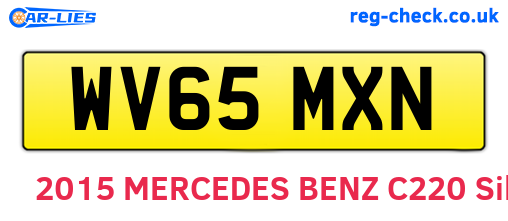 WV65MXN are the vehicle registration plates.