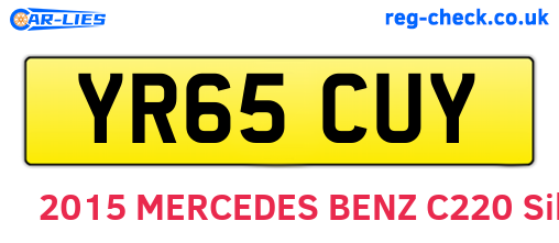 YR65CUY are the vehicle registration plates.