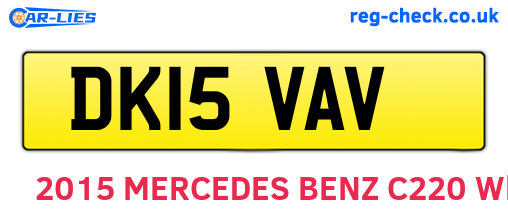 DK15VAV are the vehicle registration plates.
