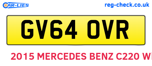 GV64OVR are the vehicle registration plates.