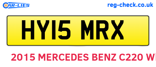 HY15MRX are the vehicle registration plates.