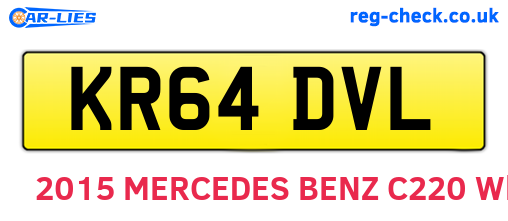 KR64DVL are the vehicle registration plates.