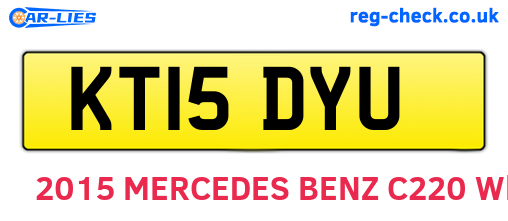KT15DYU are the vehicle registration plates.