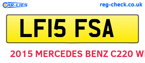 LF15FSA are the vehicle registration plates.