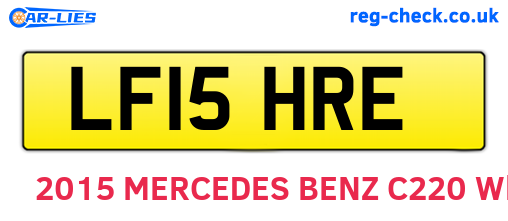 LF15HRE are the vehicle registration plates.