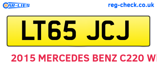 LT65JCJ are the vehicle registration plates.