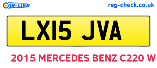 LX15JVA are the vehicle registration plates.