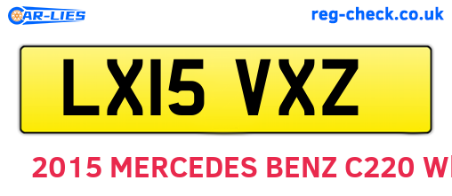 LX15VXZ are the vehicle registration plates.
