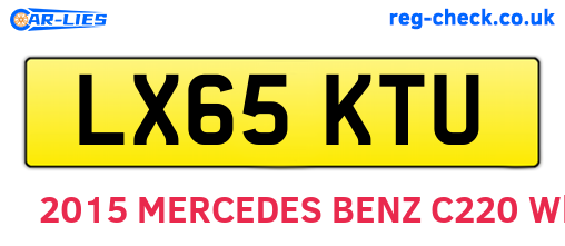 LX65KTU are the vehicle registration plates.