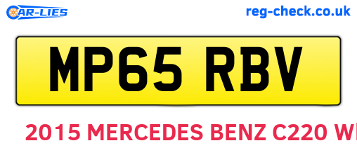 MP65RBV are the vehicle registration plates.