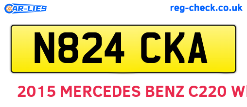 N824CKA are the vehicle registration plates.