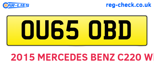 OU65OBD are the vehicle registration plates.