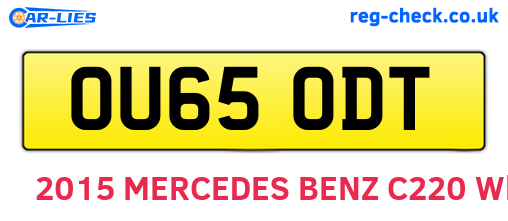 OU65ODT are the vehicle registration plates.