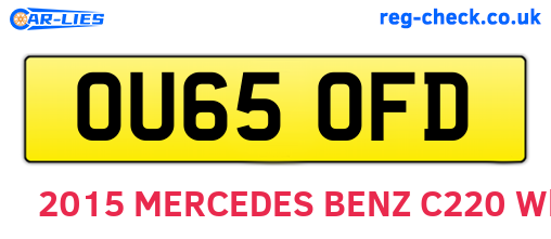OU65OFD are the vehicle registration plates.