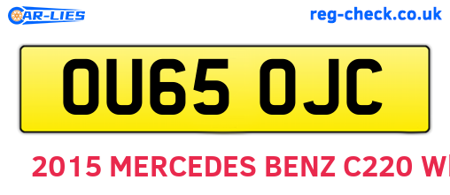 OU65OJC are the vehicle registration plates.