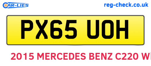 PX65UOH are the vehicle registration plates.