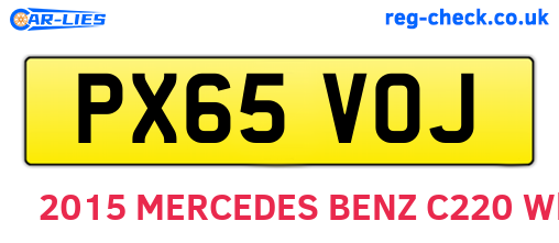 PX65VOJ are the vehicle registration plates.