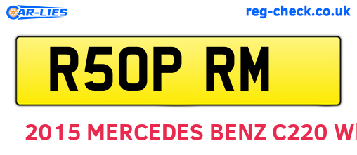 R50PRM are the vehicle registration plates.