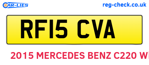 RF15CVA are the vehicle registration plates.