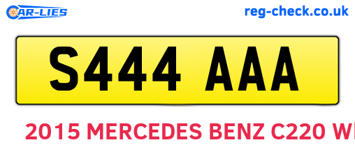 S444AAA are the vehicle registration plates.