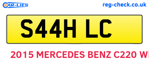 S44HLC are the vehicle registration plates.
