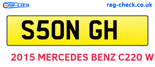 S50NGH are the vehicle registration plates.