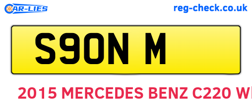 S9ONM are the vehicle registration plates.