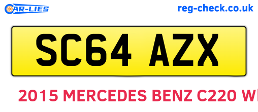 SC64AZX are the vehicle registration plates.