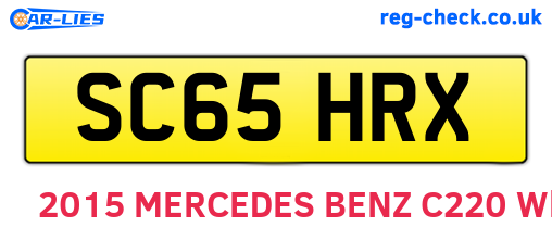 SC65HRX are the vehicle registration plates.