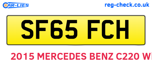 SF65FCH are the vehicle registration plates.