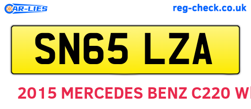 SN65LZA are the vehicle registration plates.