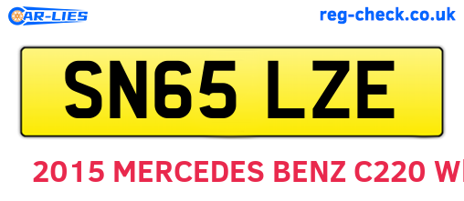SN65LZE are the vehicle registration plates.