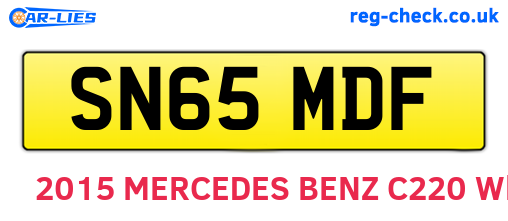 SN65MDF are the vehicle registration plates.