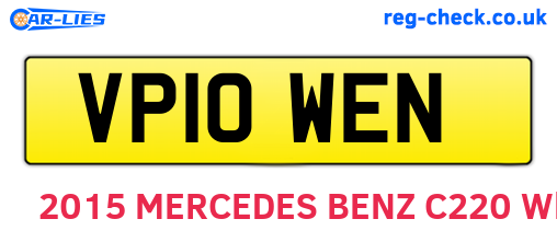 VP10WEN are the vehicle registration plates.
