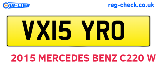 VX15YRO are the vehicle registration plates.