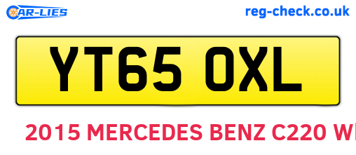 YT65OXL are the vehicle registration plates.