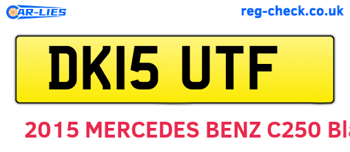 DK15UTF are the vehicle registration plates.