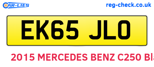 EK65JLO are the vehicle registration plates.