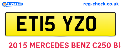ET15YZO are the vehicle registration plates.