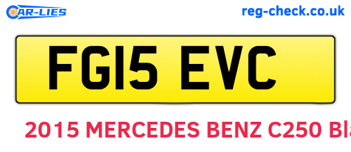 FG15EVC are the vehicle registration plates.