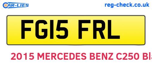 FG15FRL are the vehicle registration plates.